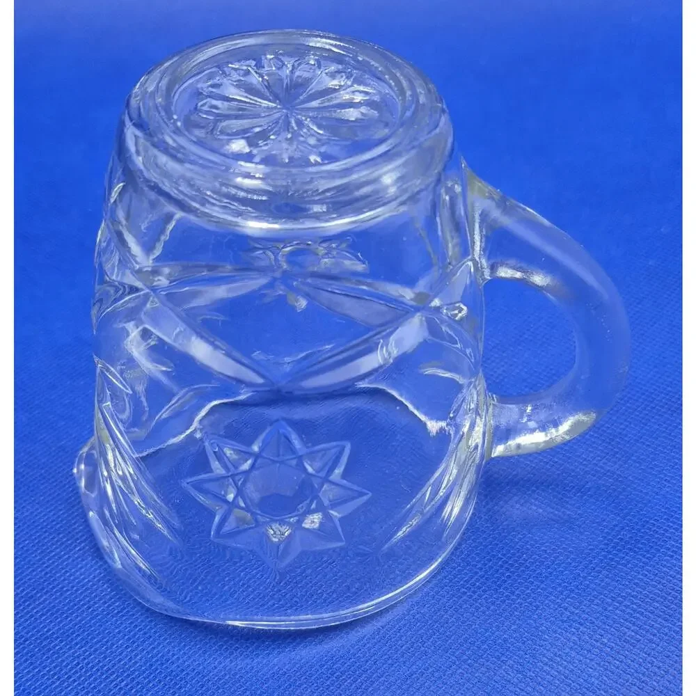 Vintage Anchor Hocking Star of David Clear Creamer Pitcher 4